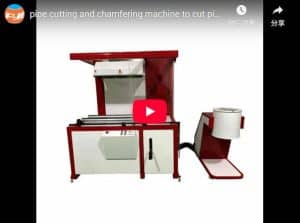 pipe cutting and chamfering machine to cut pipe with specified length and chamfer it in one end