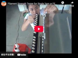 Filament Strength Tester for Single Yarn or Filament, How to Use It