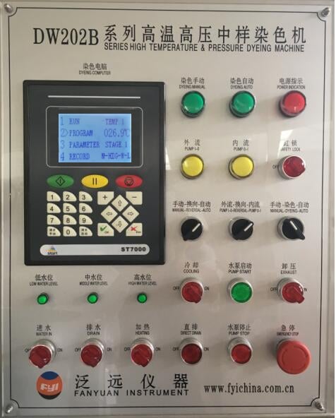 Control panel of DW202B
