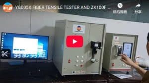 YG005X FIBER TENSILE TESTER AND ZK100F FIBER FINENESS TESTER VIDEO