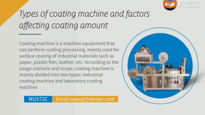 Types Of Coating Machine And Factors Affecting Coating Amount