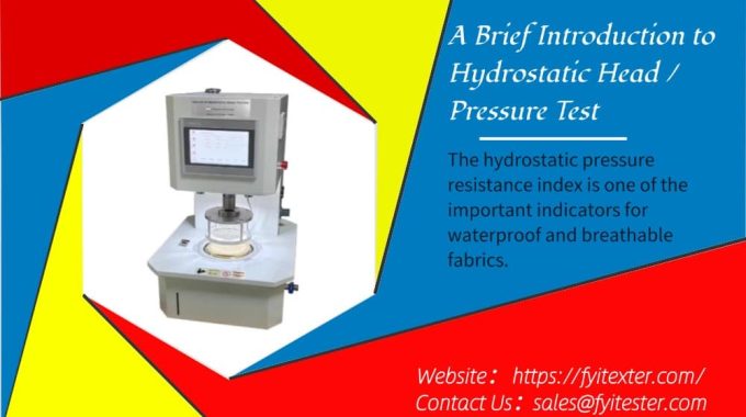 A Brief Introduction To Hydrostatic Head / Pressure Test