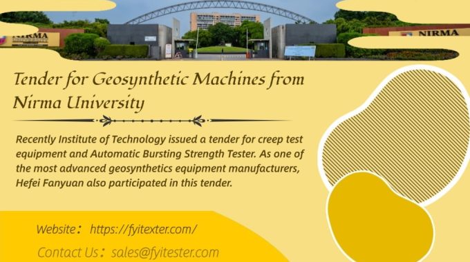 Tender For Geosynthetic Machines From Nirma University